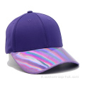 Cappello da baseball in pelle specchio laser